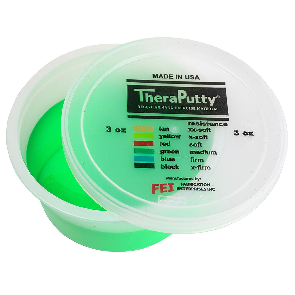 EXERCISER, HND THERAPUTTY CANDO MED GRN 3OZ