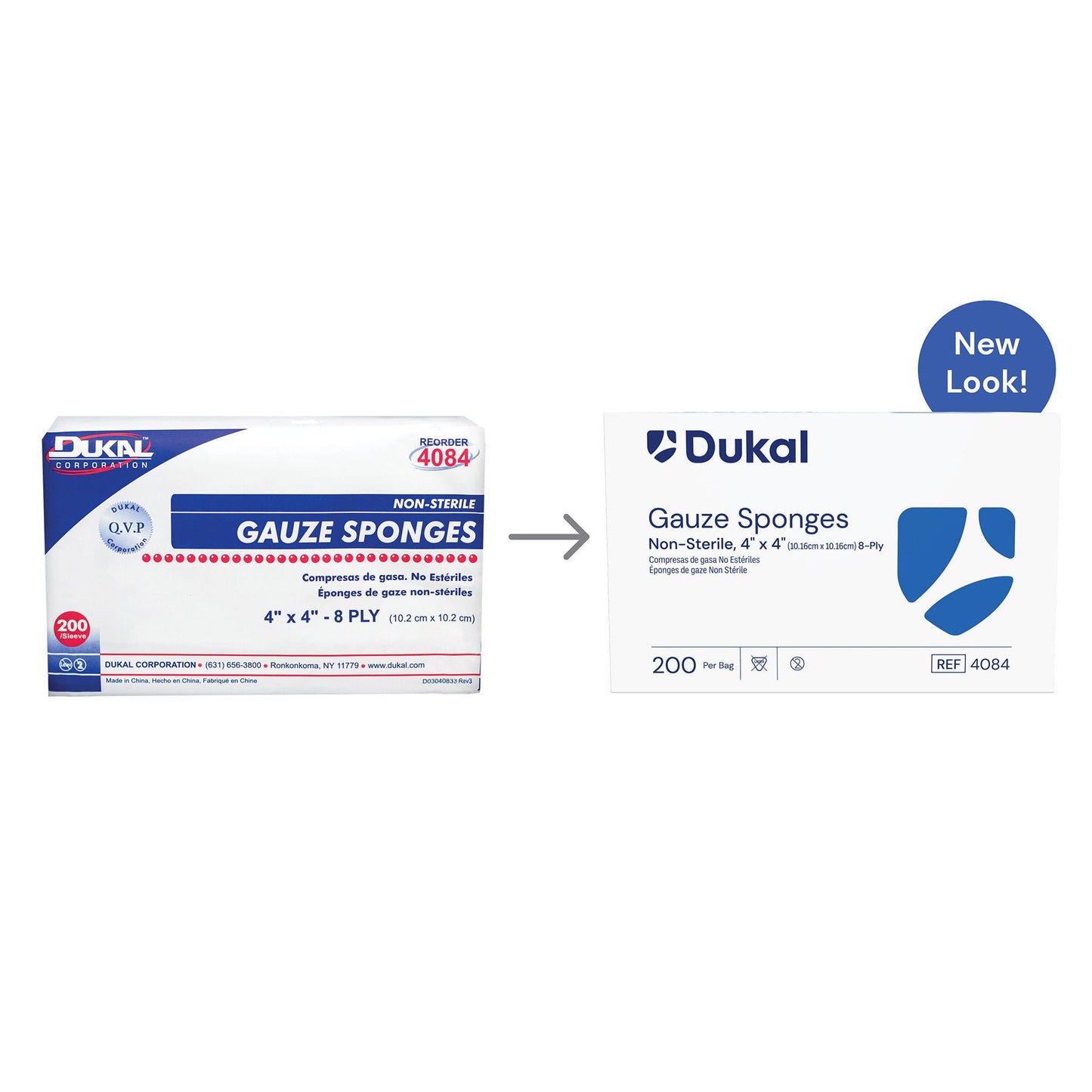 GAUZE, 4"X4" 8PLY N/S (200/BX 20BX/CS)