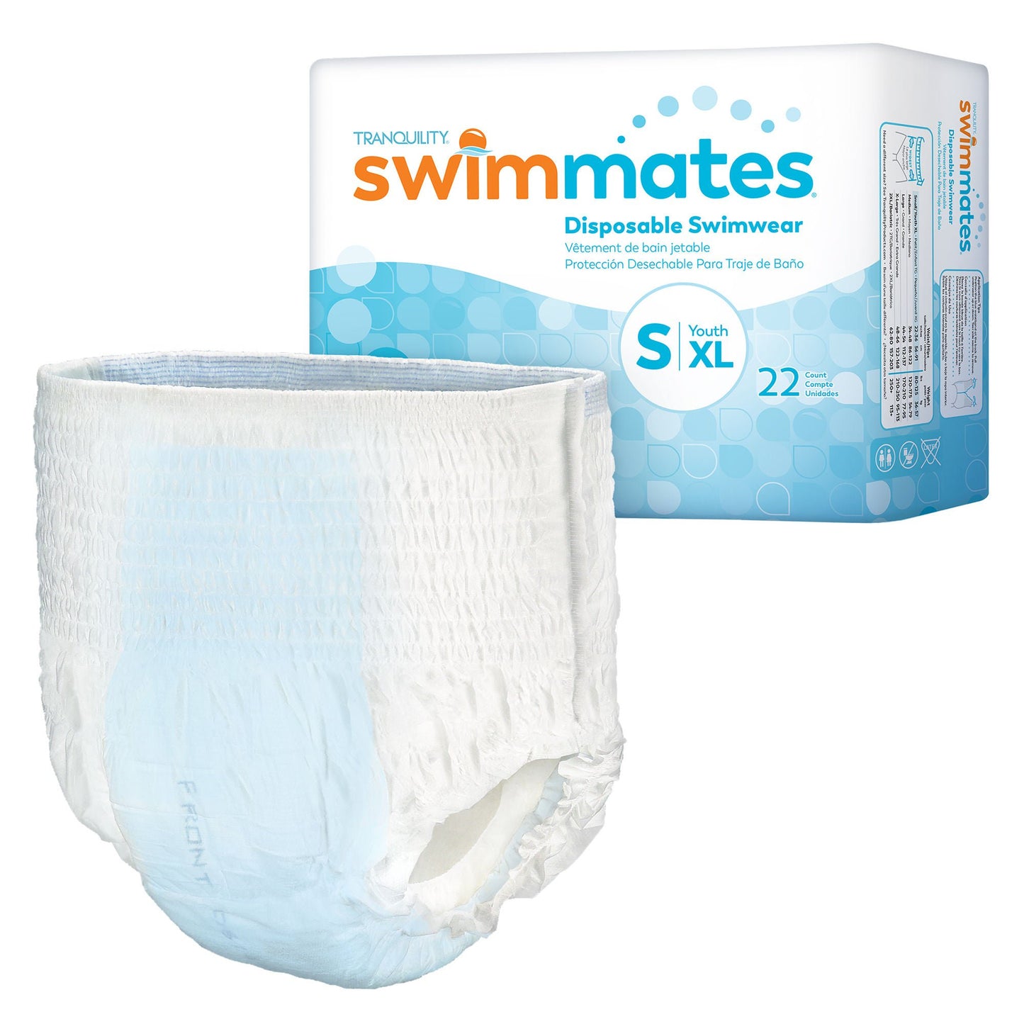 BRIEF, INCONT SWIMMATES ADLT DISP SM (22/BG 4BG/CS)