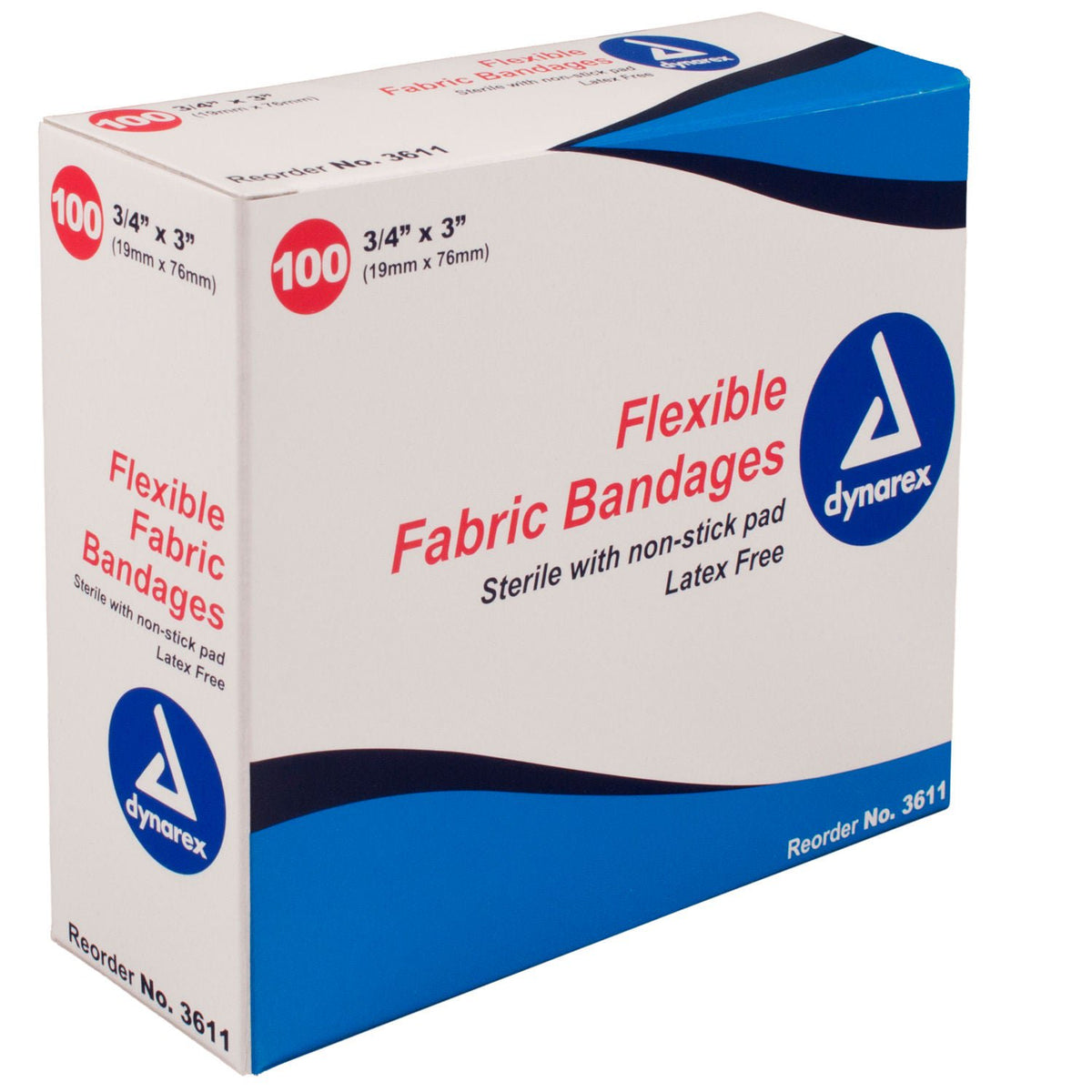 BANDAGE, ECON ADHSV STR 3/4"X3" (100/BX 24BX/CS)