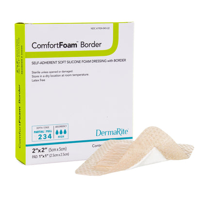 DRESSING, COMFORT FOAM 2"X2" (10/BX) DERMRT