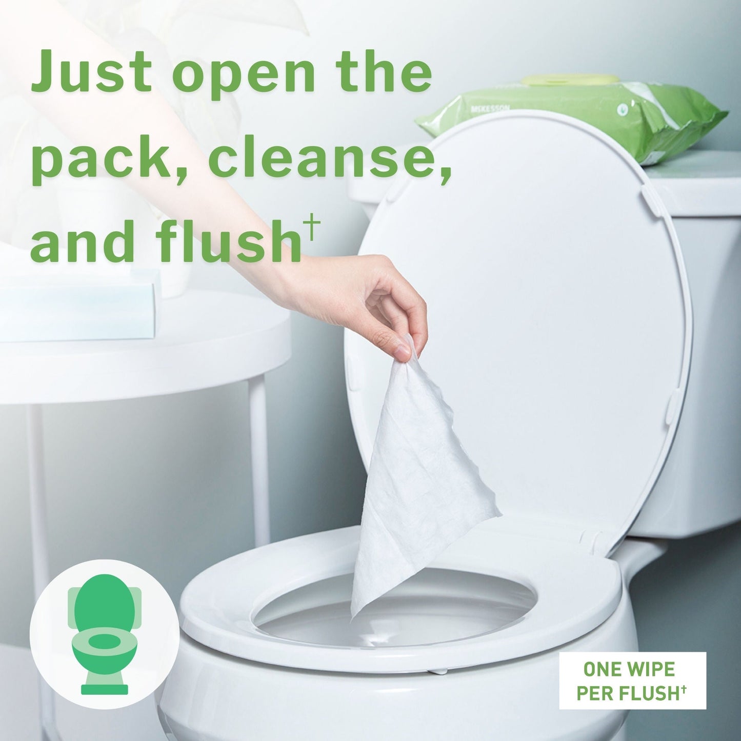WIPE, WET FLUSHABLE UNSCNTED SFT PK W/LID (48/PK 12PK/CS)