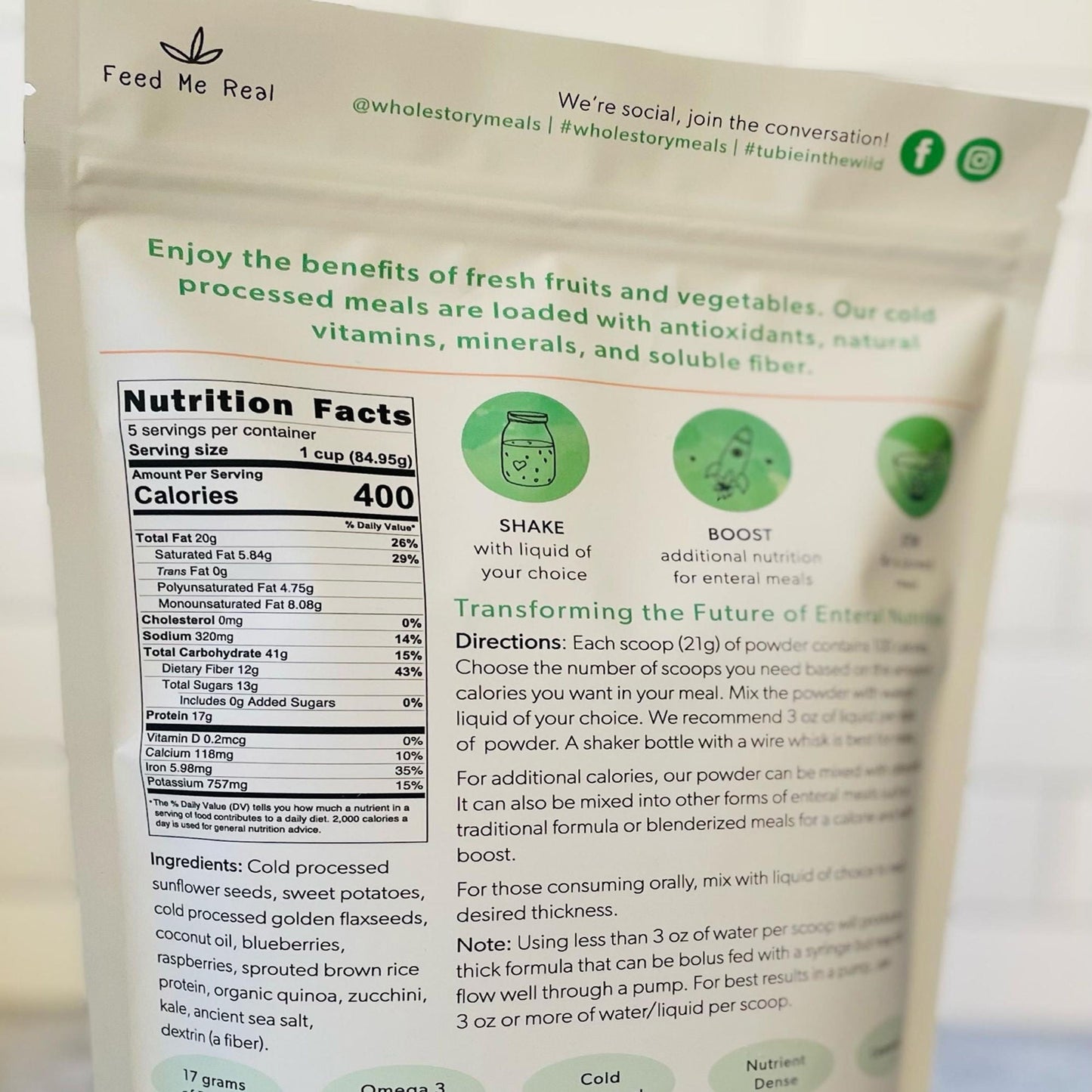 FOOD, POWDERED KALE/QUINOA & BERRIES 16OZ (30/CS)