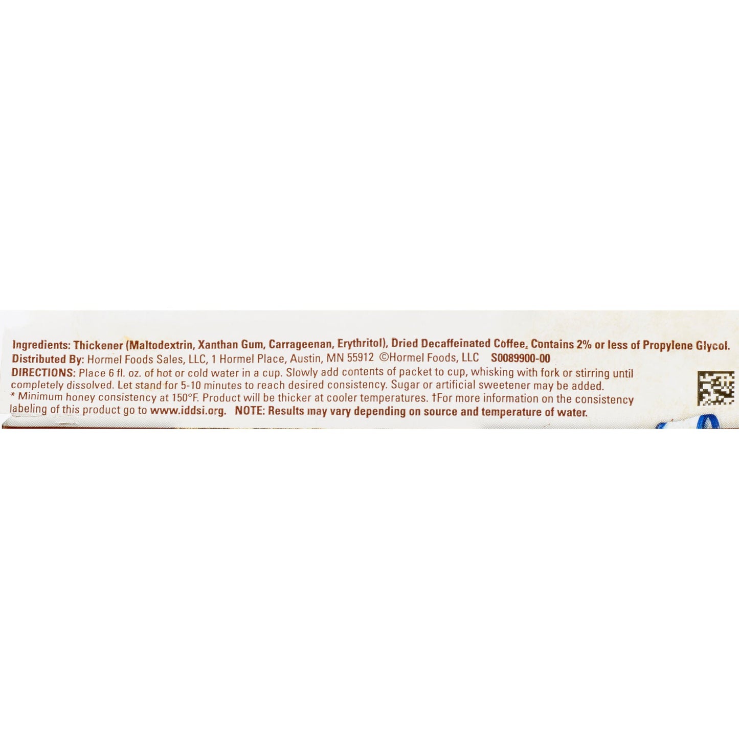 THICKENER, COFFEE INSTANT THICK & EASY CLR HONEY 7GM (72/CS)