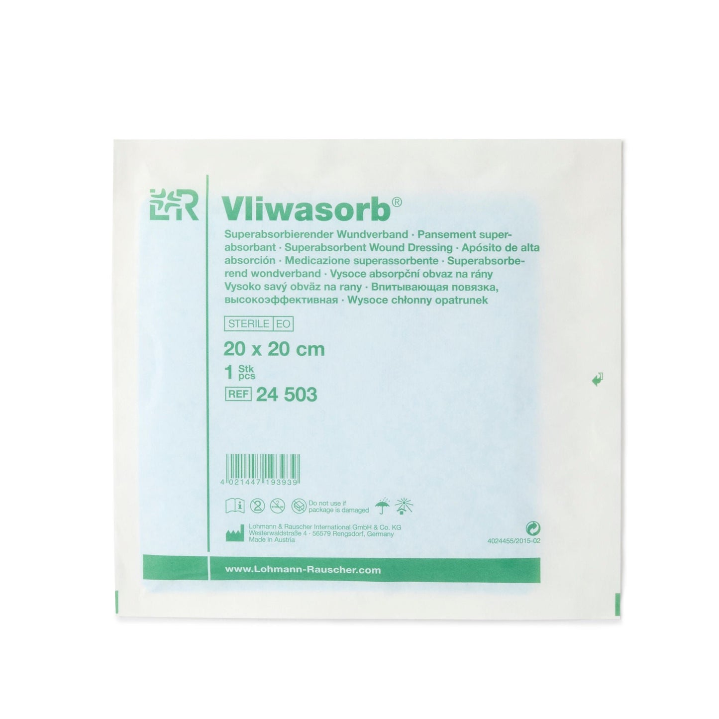DRESSING, WOUND VLIWASORB SUPER ABSRB 8"X8" (10/BX 30BX/CS)