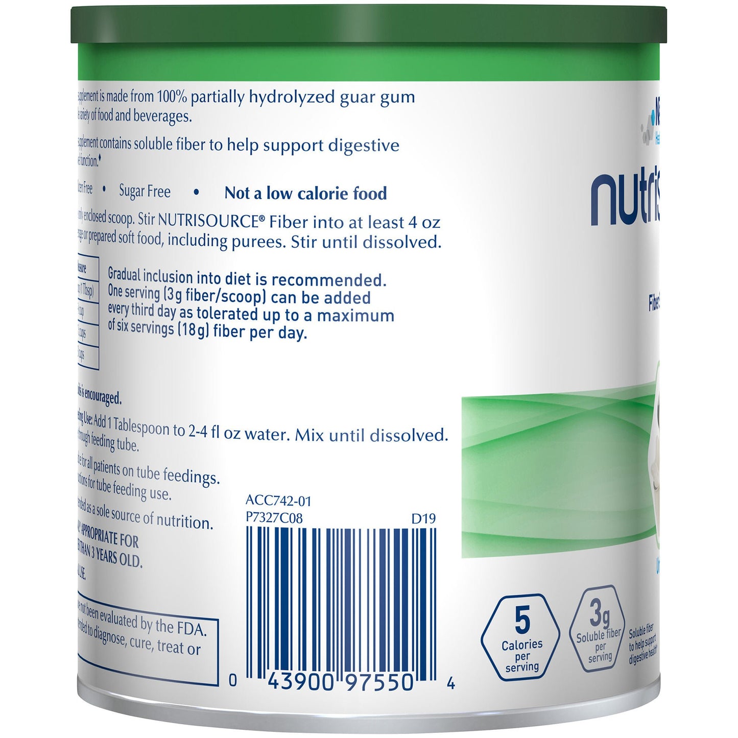 NUTRISOURCE FIBER, PDR 7.2OZ (4/CS)