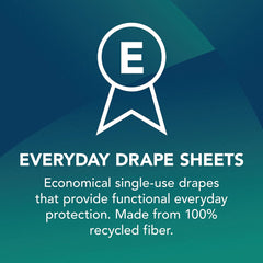 SHEET, DRAPE 2PLY ECON WHT 40X48 (100/CS)