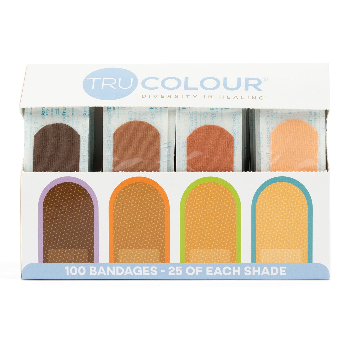 BANDAGE, ADH FLEX FABRIC 4 SKIN TONE SHADES (100/BX 36BX/CS)