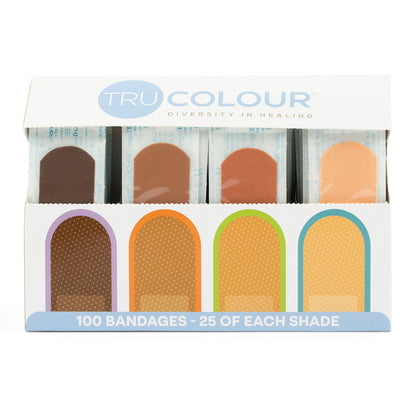 BANDAGE, ADH FLEX FABRIC 4 SKIN TONE SHADES (100/BX 36BX/CS)