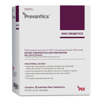 SWABSTICK, PREVANTICS PREP MAXI 5.1ML (30/BX 10BX/CS)