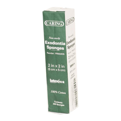 SPONGE, DENTAL COTTON FILLED LF 2"X2" (200/BG 25BG