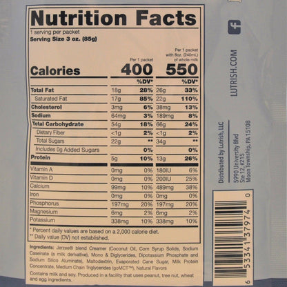 SHAKE, HIGH CALORIE MIX LUTRISH VANILLA 3OZ (24/CS)