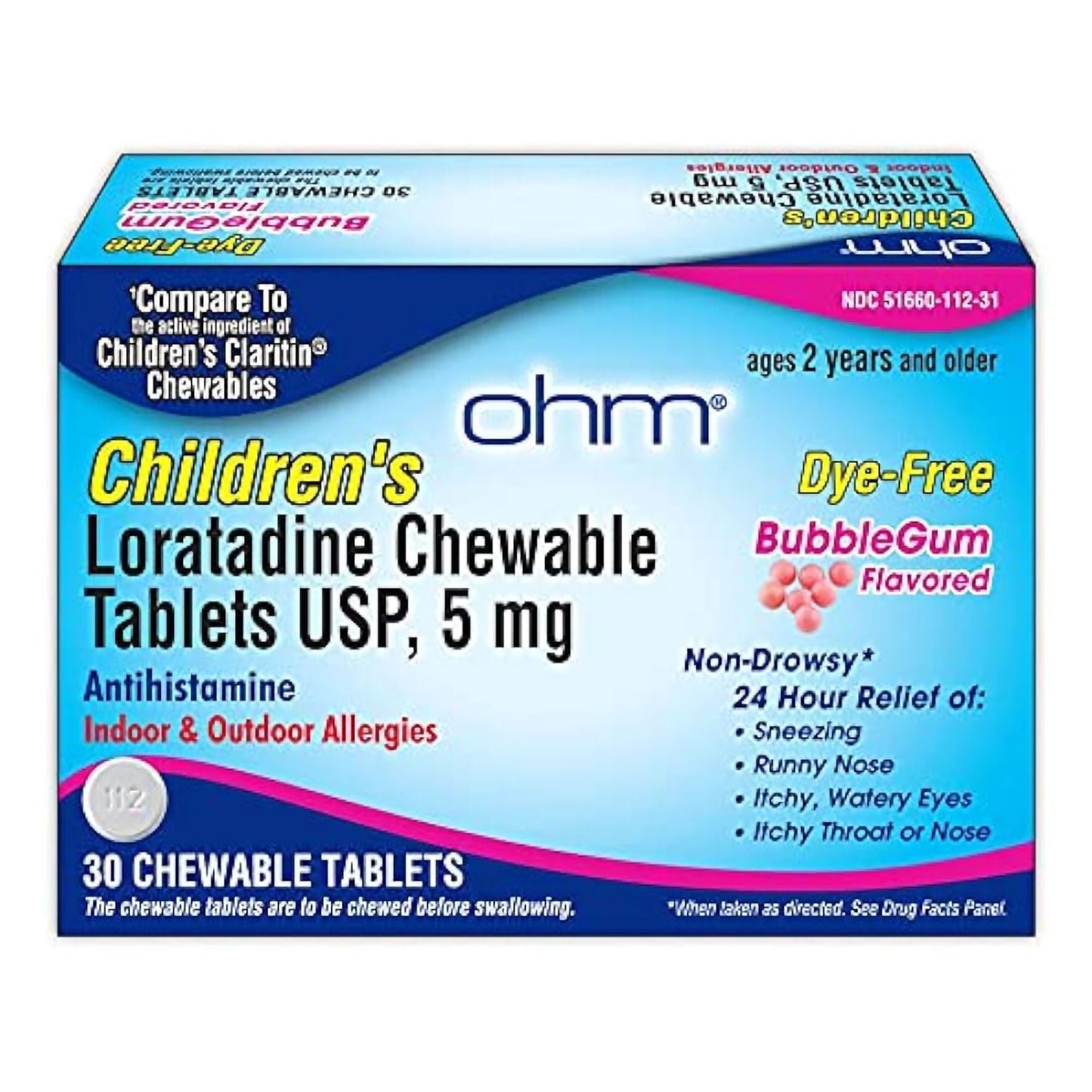 LORATADINE, TAB CHEW CHILD 5MG(30/BT)