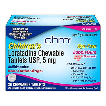 LORATADINE, TAB CHEW CHILD 5MG(30/BT)