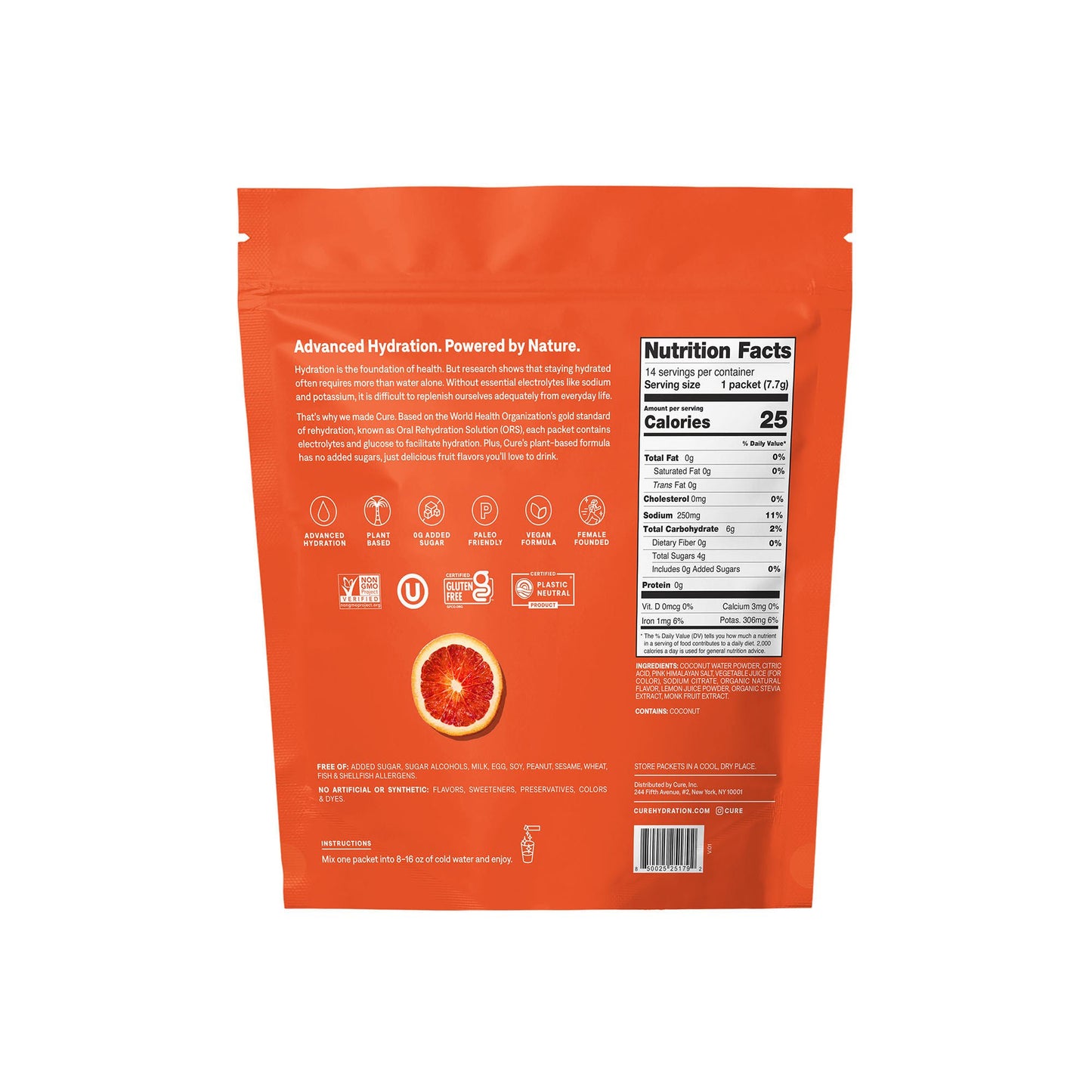 SUPPLEMENT, ELECTROLYTE MIX BLOOD ORG .27OZ (14/PK 12PK/CS)