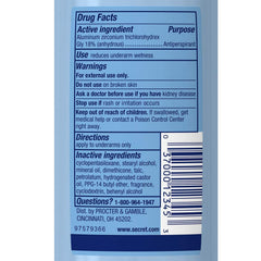DEODORANT, SECRET INV SOLID UNSCNTD 2.6OZ