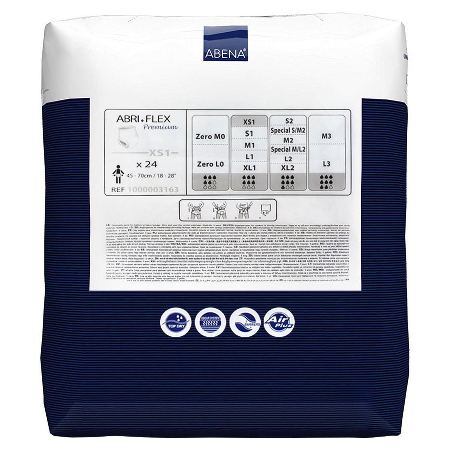 UNDERWEAR, INCONT ABRI-FLEX PREM SZ1 XSM 1400ML (24/BG 4BG/C