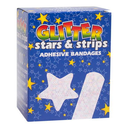 BANDAGE, GLITTER STRIPS 3/4"X3" (100/BX)