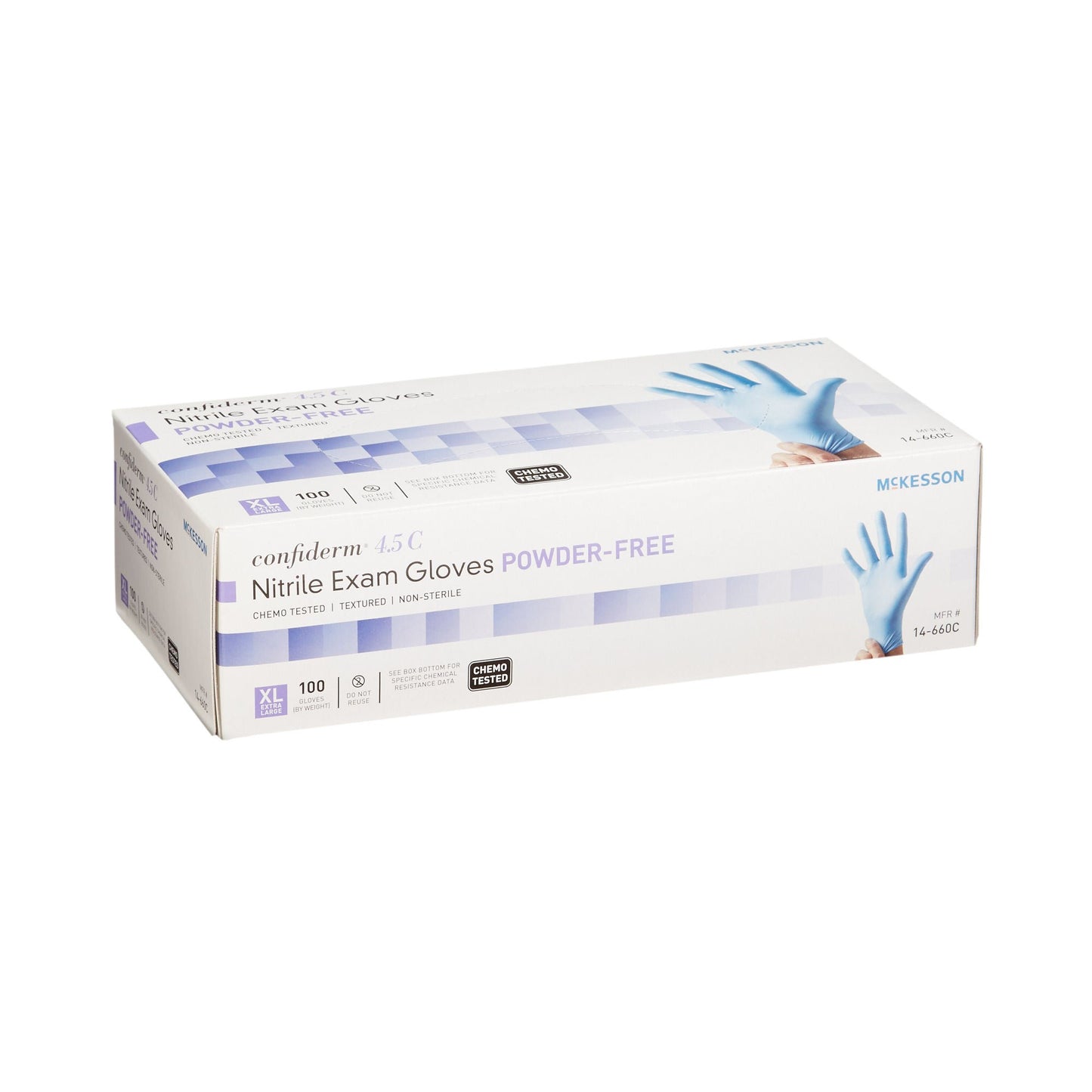 GLOVE, EXAM NTRL XL N/S CHEMO 4.5C (100/BX 10BX/CS)