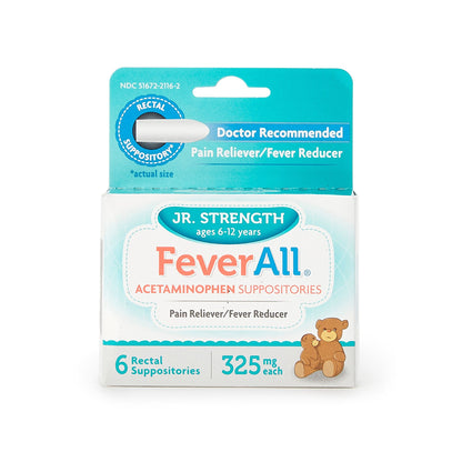 FEVERALL, SUPPOSITORY RECTAL JR 325MG (6/BX)