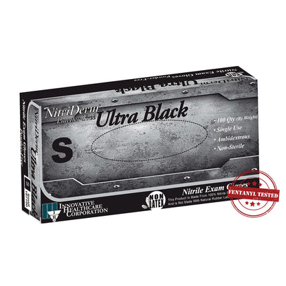 GLOVE, EXAM NTRL SM N/S CHEMO BLK (100/BX 10BX/CS)