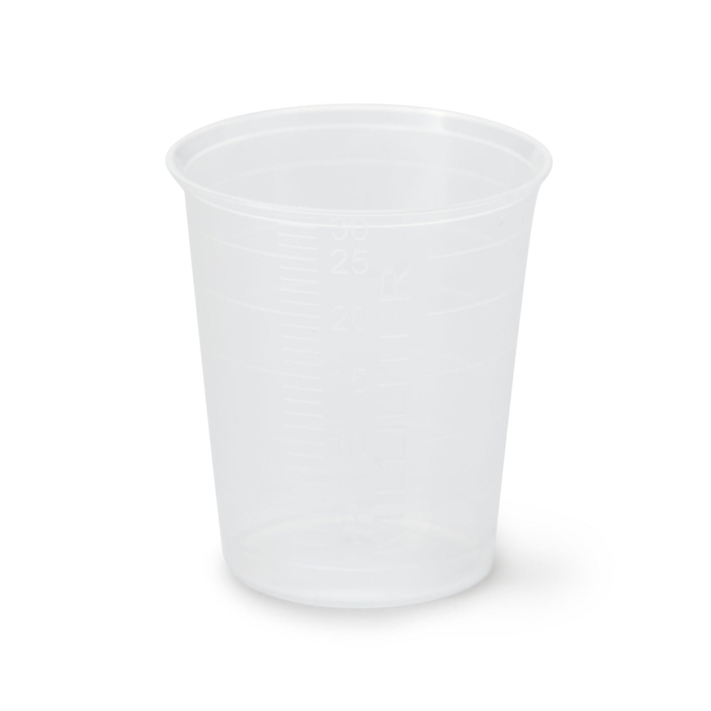 CUP, MED 30CC GRAD NARROW MOUTH CLR (400/PK)
