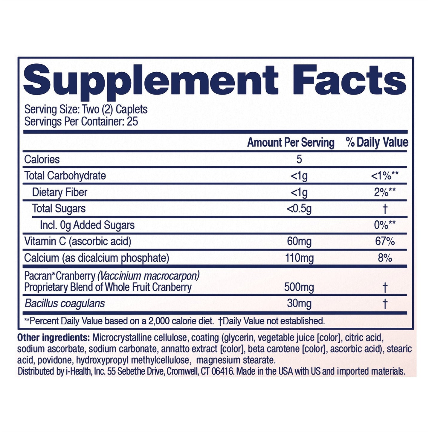 SUPPLEMENT, TAB AZO CRAN (50/BX 24BX/CS)