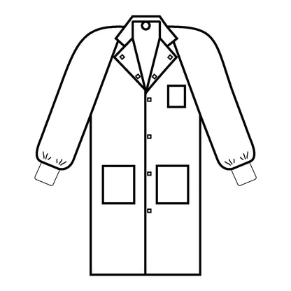COAT, LAB UNIV WHT LG (25/CS) KIMCLK