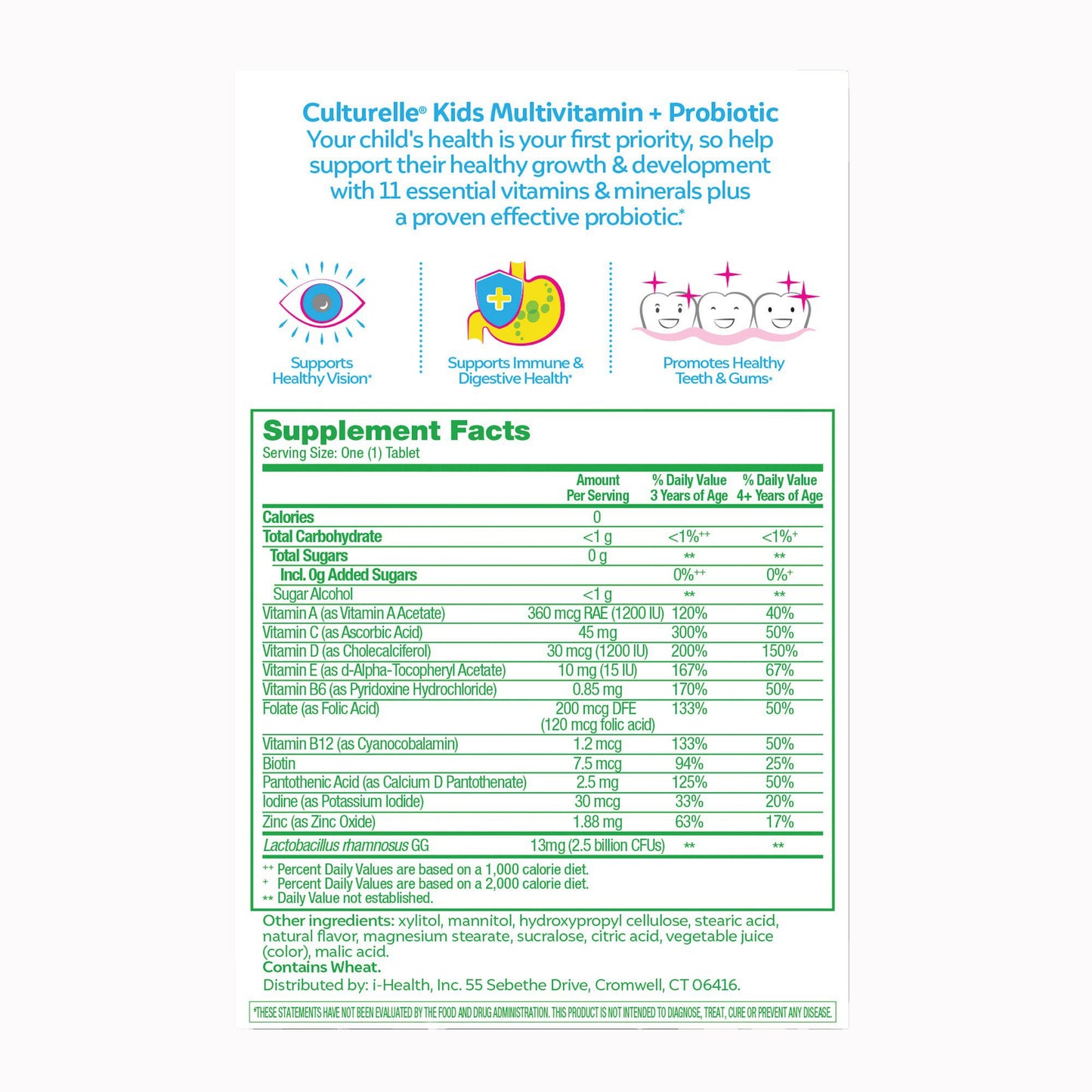 SUPPLEMENT, TAB CULTURELLE KIDMULTI-VITMN (50/BX 24BX/CS)