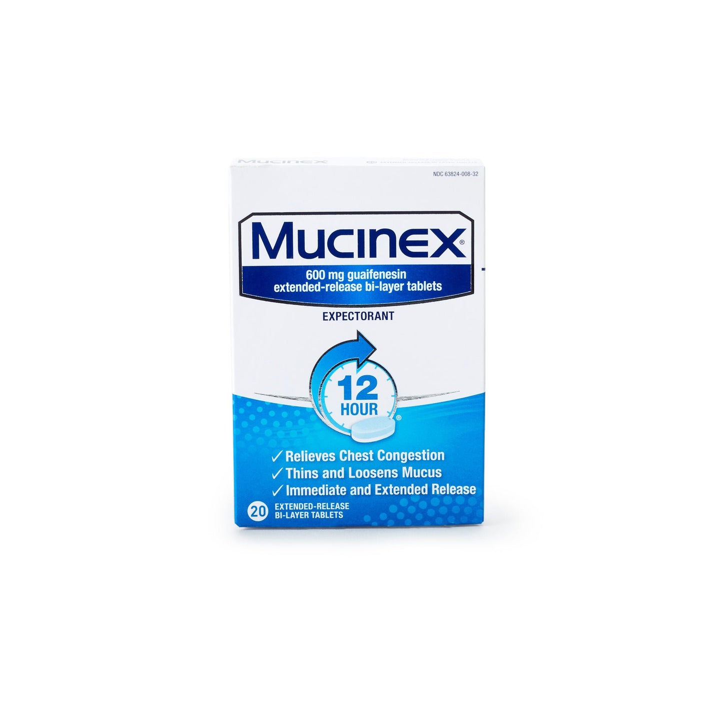 MUCINEX, TAB ER 600MG (20/BX)