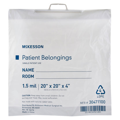 BAG, PAT HNDL 20X20X4 WHT (250/CS)