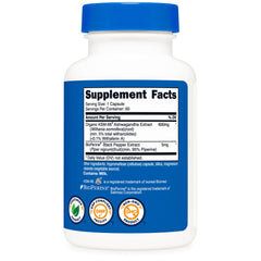 VITAMIN, CAP KSM-66 600MG (60/BT 12BT/CS)