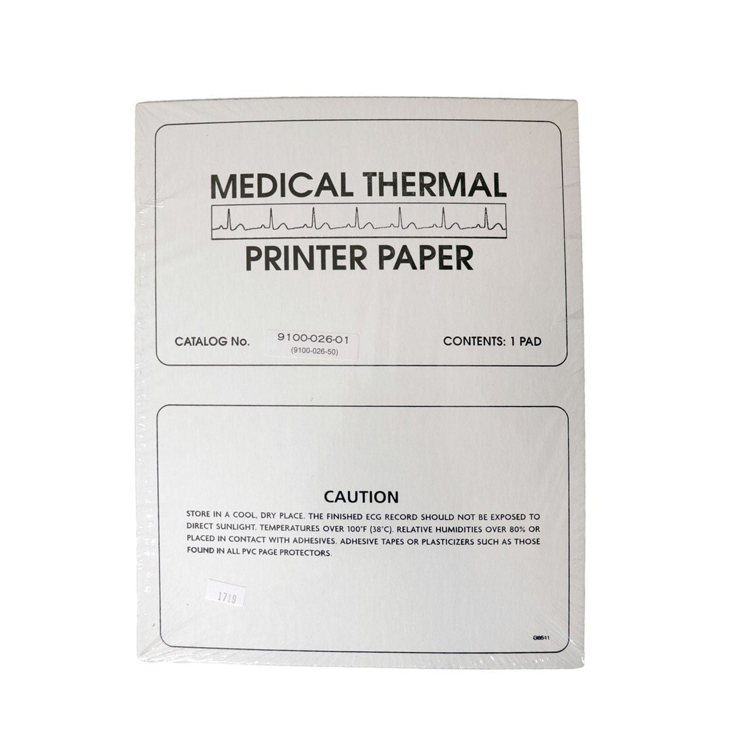 PAPER, ECG F/MORTARA Z-FOLD RED GRID 8.5"X11" (12P