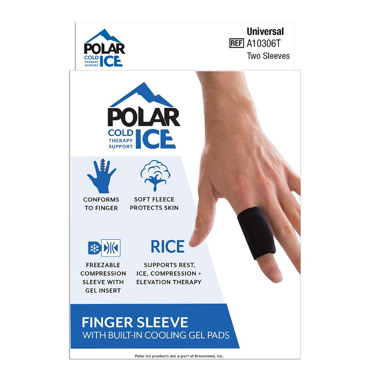 SLEEVE, FINGER POLAR ICE COMPRSN UNIV BLK (2/PK)