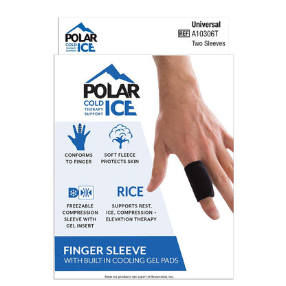 SLEEVE, FINGER POLAR ICE COMPRSN UNIV BLK (2/PK)