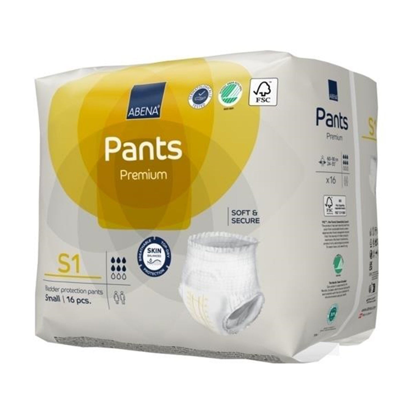 UNDERWEAR, INCONT ABENA PROT PREM S1 SM (16/PK 6PK/CS)