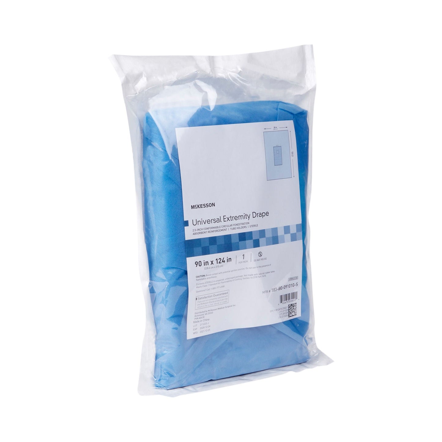 DRAPE, SURGICAL ORTHO UNIV EXTREMITY W/ABS 90"X124" (10/CS)