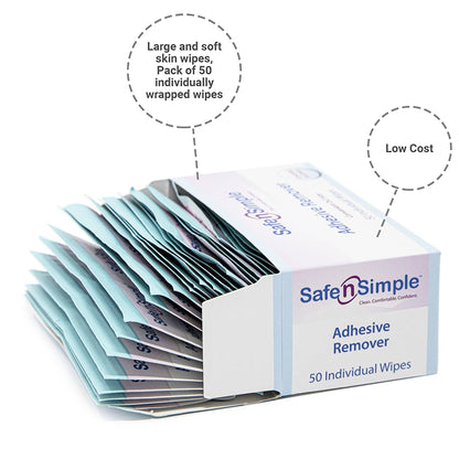 WIPES, ADH REMOVER STOMA CARE 50/BX 200BX/CS