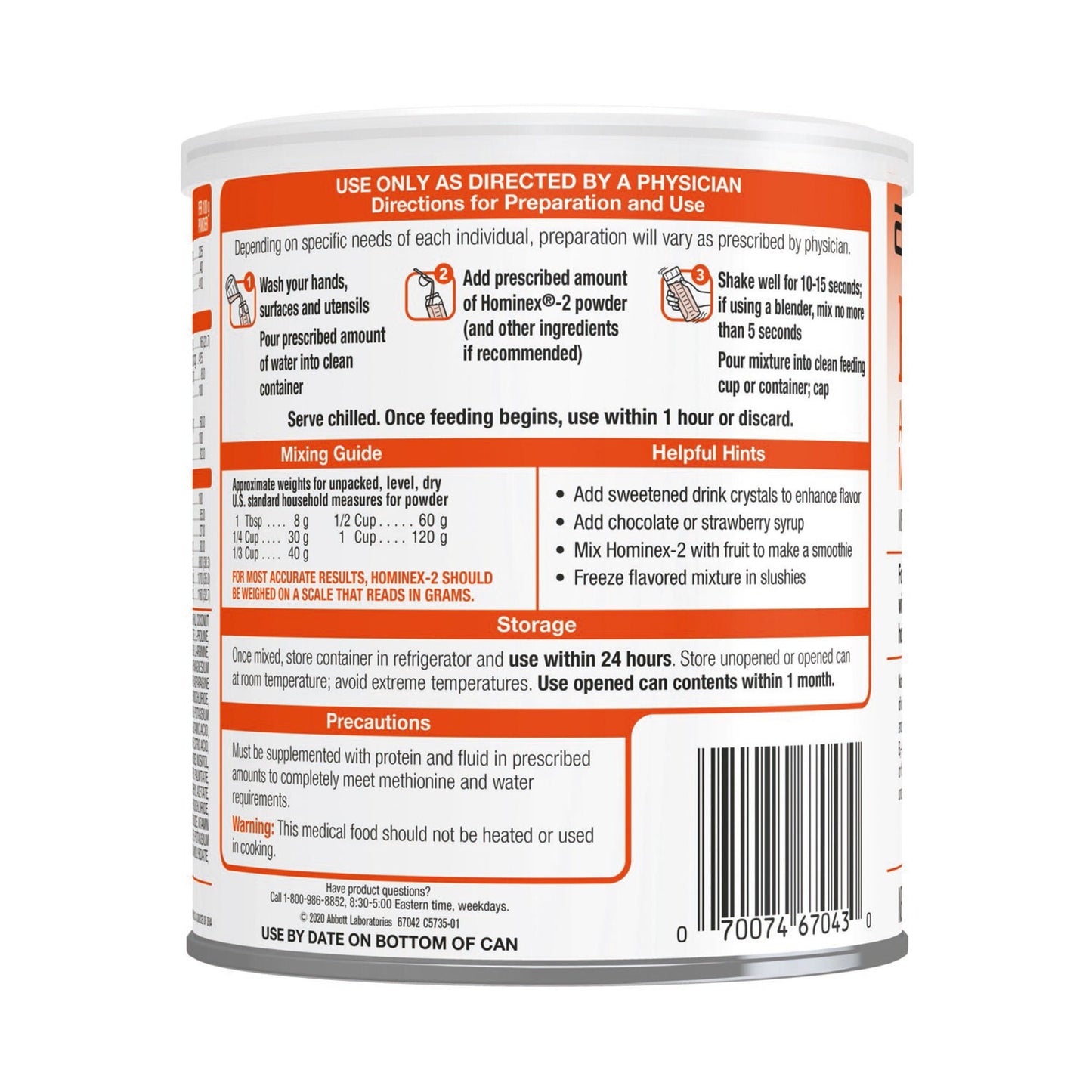 SUPPLEMENT, PDR HOMINEX-2 UNFLAV 14.1OZ (6/CS)