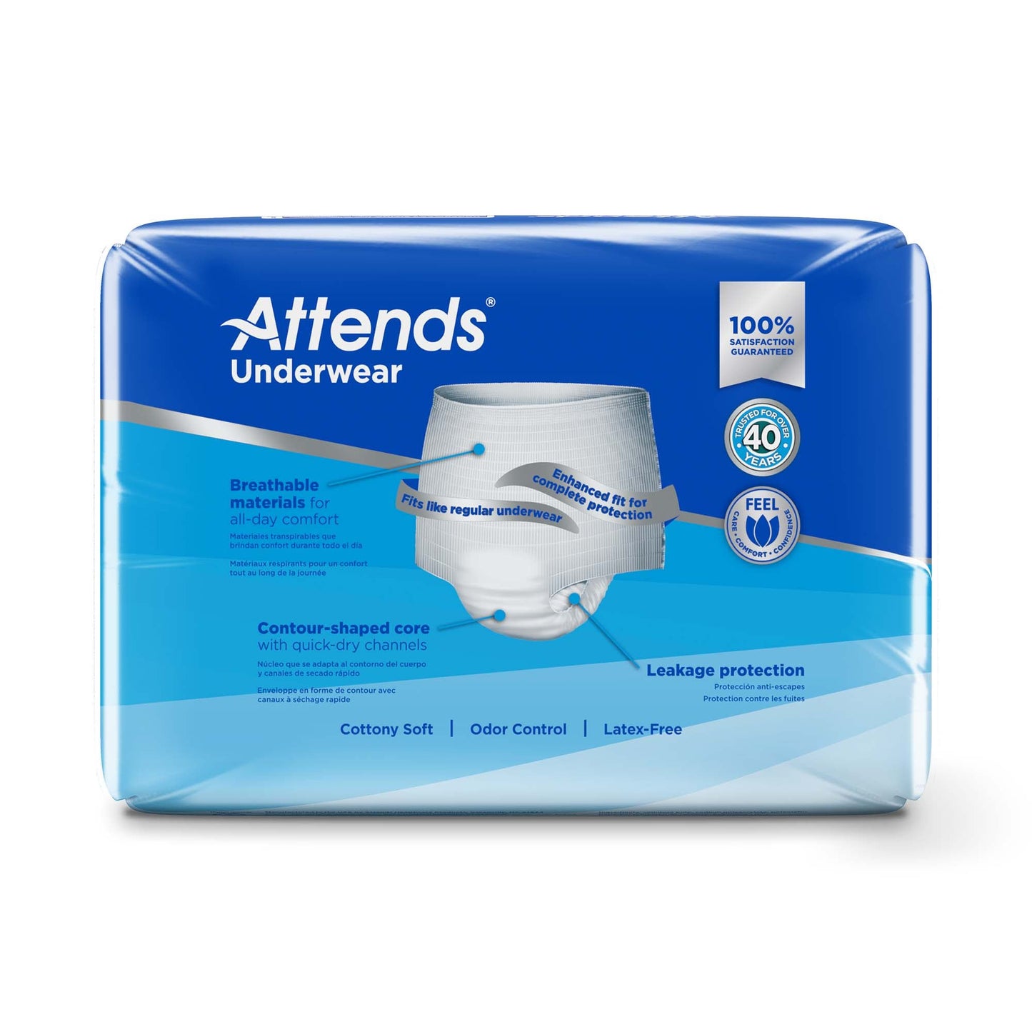 UNDERWEAR, ATTENDS MAX ABSRB MED (20BG 4BG/CS)