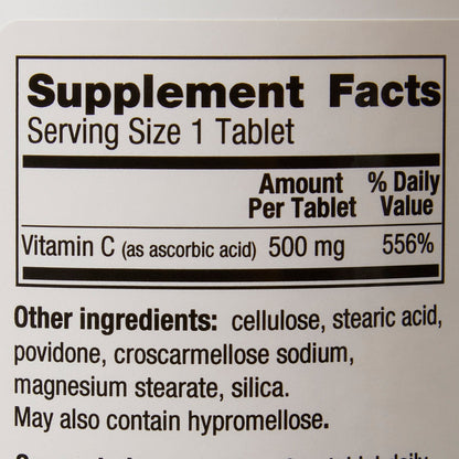 VITAMIN C, TAB 500MG (1000/BT 12BT/CS)