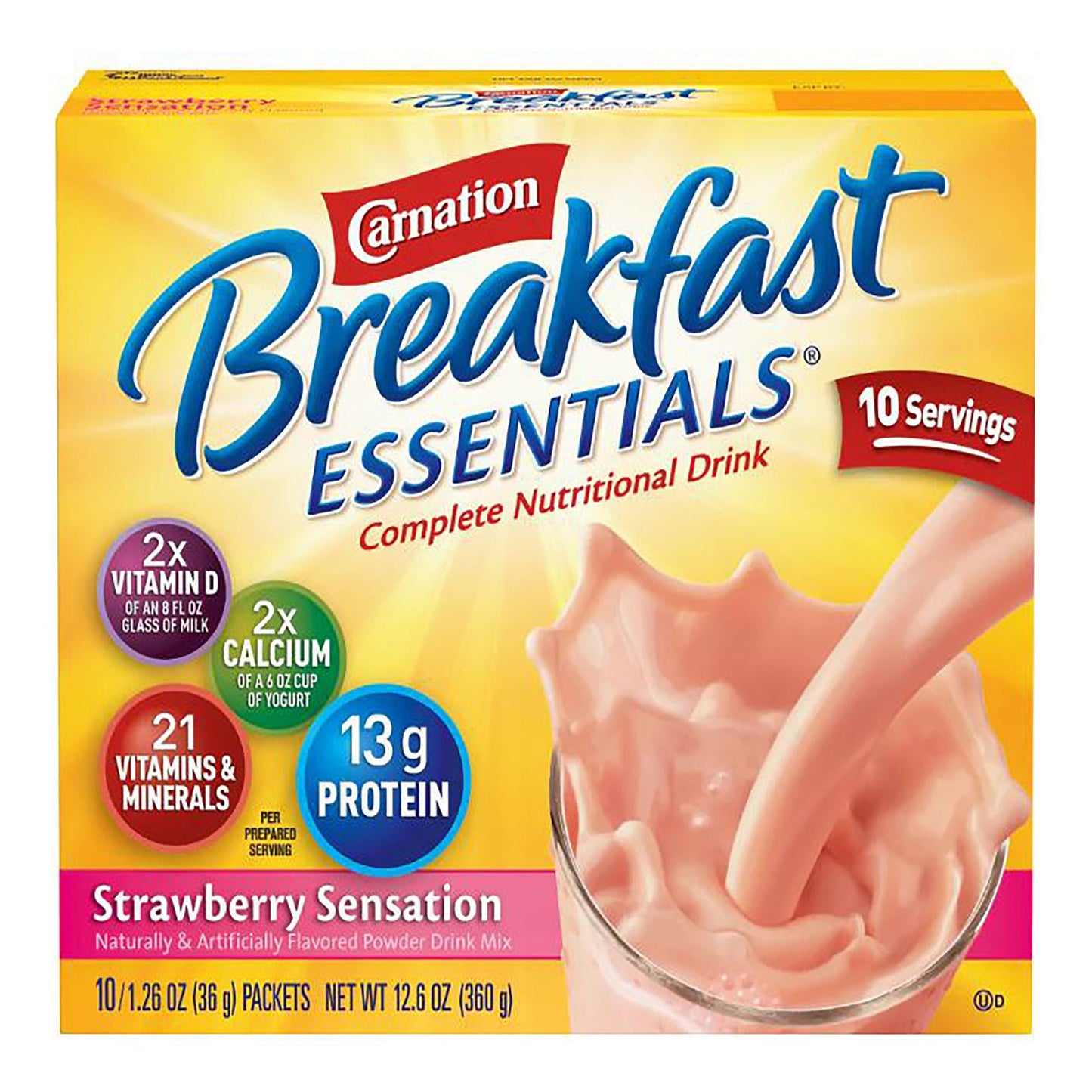 CARNATION, PDR INSTANT BREAKFAST STRWBRY (10/BX 6BX/CS)