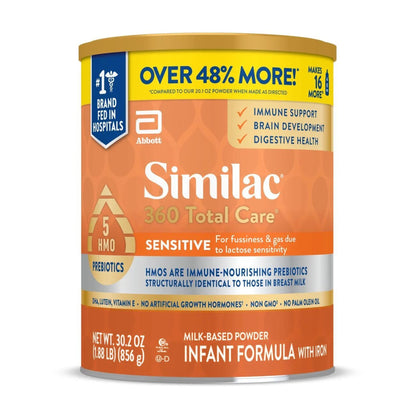 SIMILAC, PDR TOTAL CARE 360 SENSITIVE 30.2OZ (6/CS)