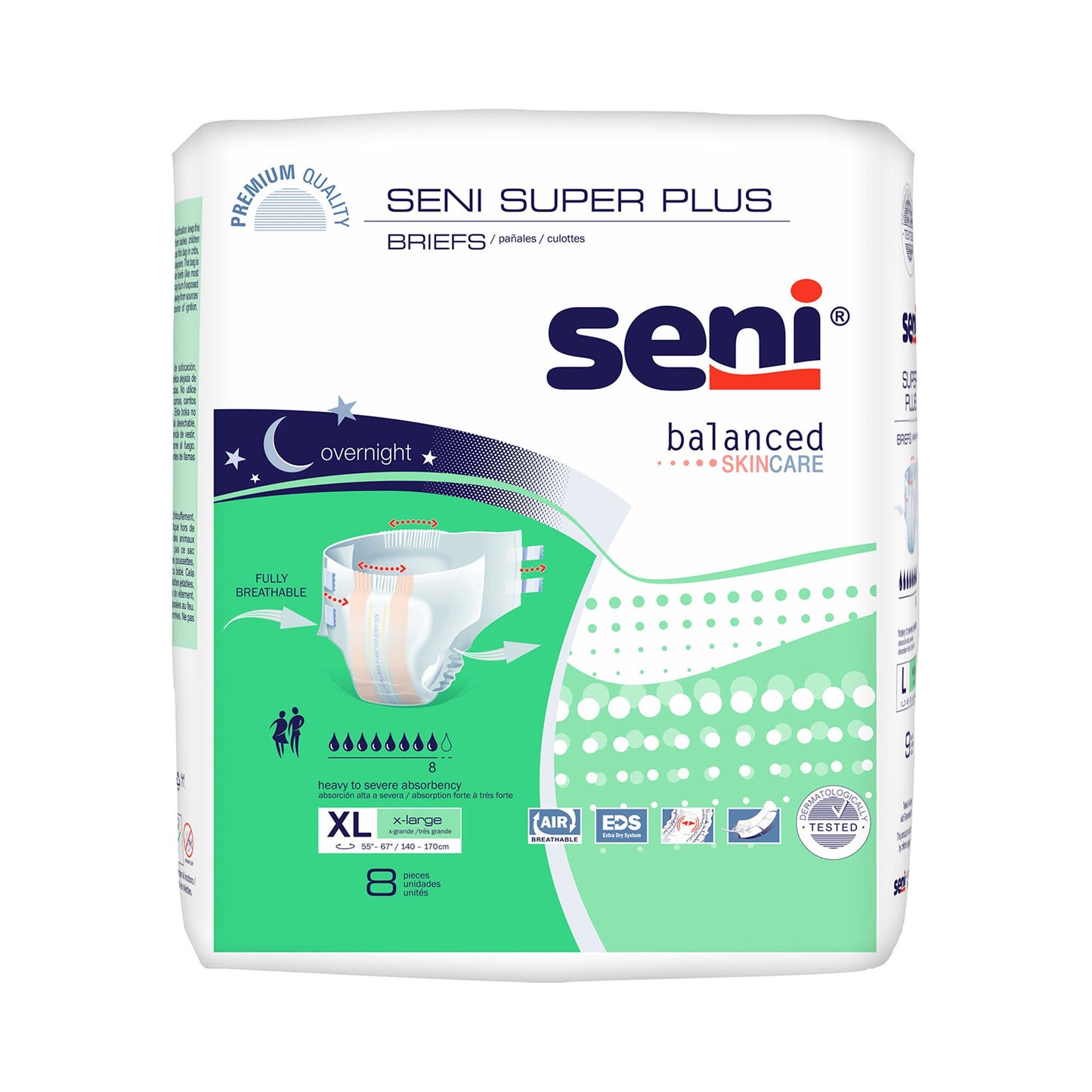 BRIEF, INCONT SENI SUPER PLUS XLG 55"-67" (8/PK 4PK/CS)