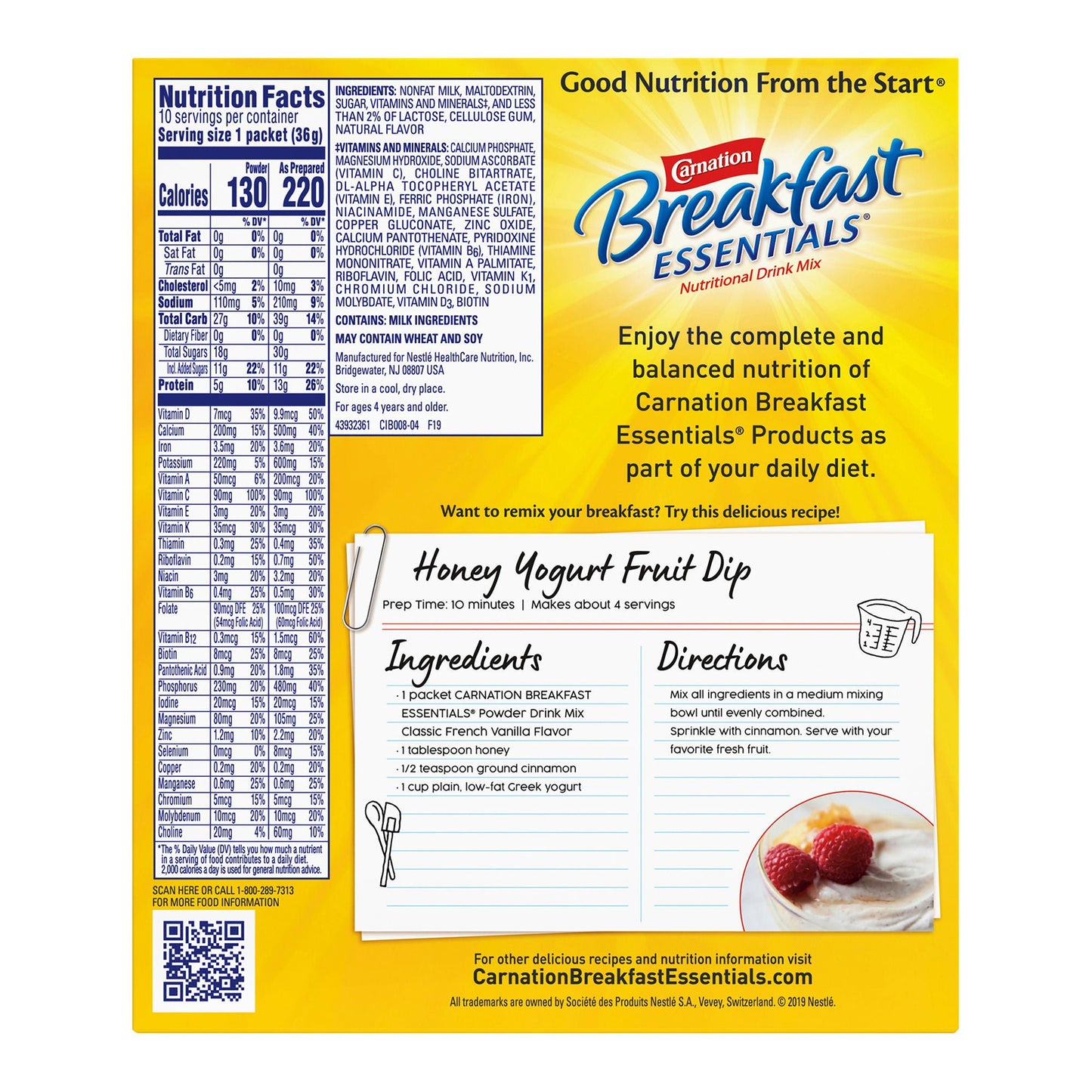 CARNATION, PDR BREAKFAST ESSENTIAL FRENCH VAN (10/BX 6BX/CS)