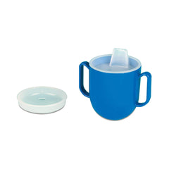 CUP, NO-TIP W/HANDLES W/CLR LID 6.5OZ