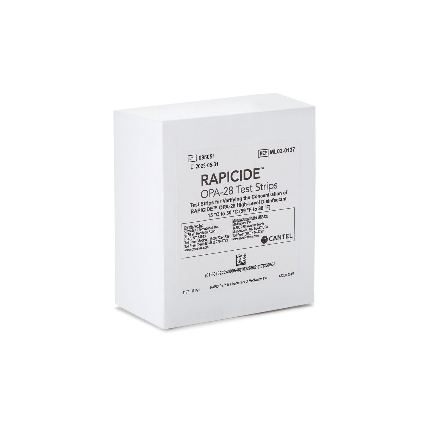 TEST STRIP, CONC LVL F/RAPICIDE OPA 28 (50/BT 2BT