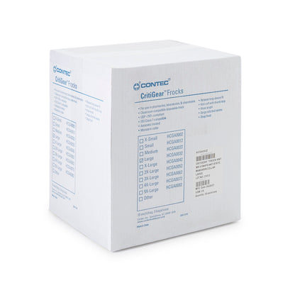FROCK, CLEANROOM W/THUMB LOOP LG (10/BG 3BG/CS)