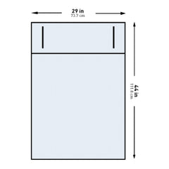 DRAPE, SURG GYN UNDER BUTTOCKSPE FILM STR 29"X44" (25/CS)