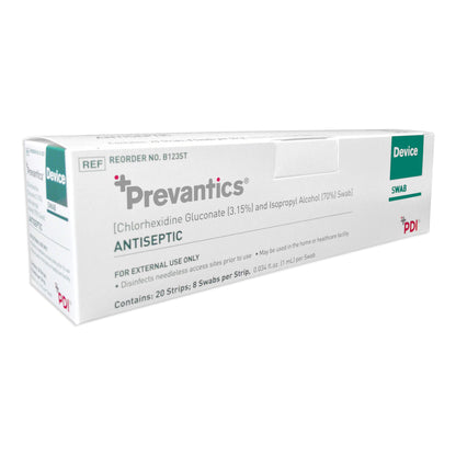 SWAB, DEVICE PREVANTICS ANTISEPTIC 1ML (160/BX 10BX/CS)
